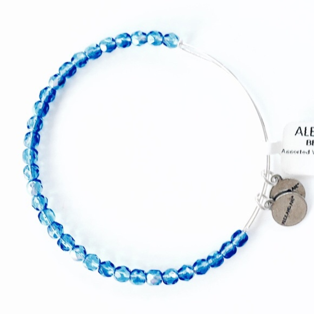 Alex and Ani Sky Blue Rock Candy Beaded Bangle